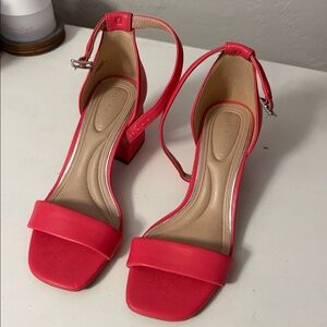 Kelly & Katie Coral Block-Heel Ankle-Strap Sandals